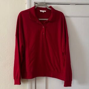 TUCKERNUCK POMANDER PLACE RED POLO SWEATSHIRT, XL